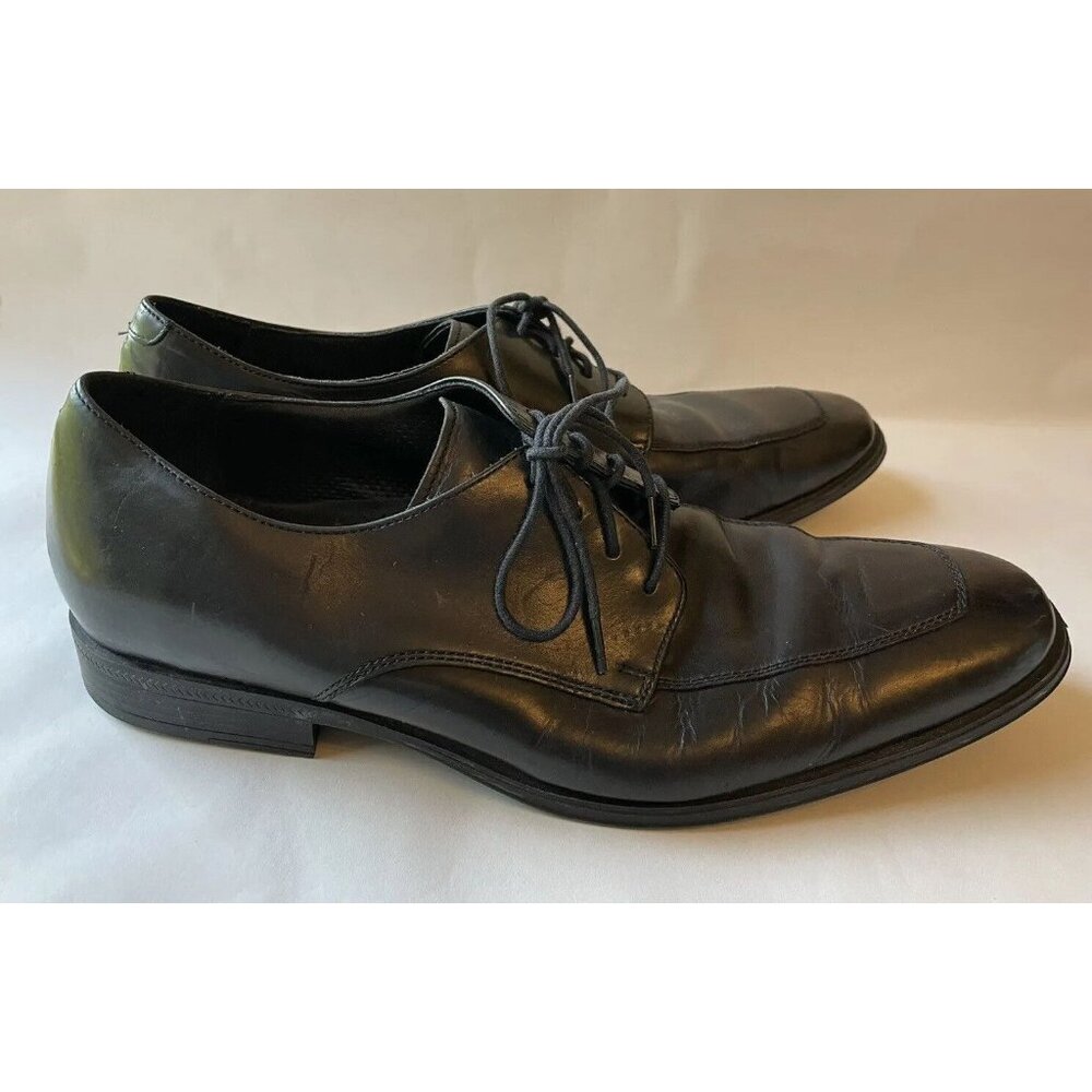 Cole Haan Air Jefferson Black Leather Apron Toe Oxford Dress Shoes Men 9.5 M US